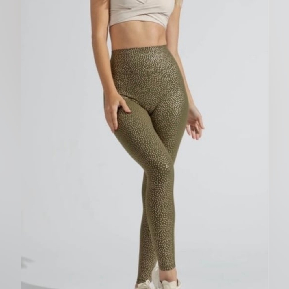 Buff Bunny Rosa Legging Grounded Dark Olive Gold Bossy‎ Print